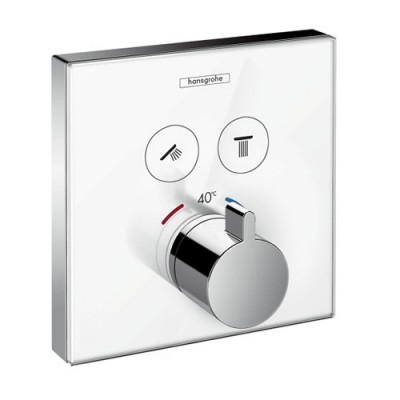 Hansgrohe bateria termostatyczna ShowerSelect Glass podtynkowa Highflow do 2 odbiorników