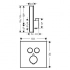 Hansgrohe bateria termostatyczna ShowerSelect Glass podtynkowa Highflow do 2 odbiorników