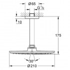 Grohe Rainshower Cosmopolitan 210 deszczownica z ramieniem sufitowym 26063000