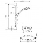 Hansgrohe zestaw prysznicowy Croma 100 Multi/Ecostat 1001 SL Combi 0,65 m lub 0,90 m