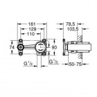 Grohe element podtynkowy do baterii 2-otworowej 23429000