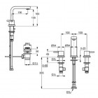 Kludi Zenta bateria umywalkowa 3-otworowa