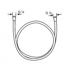 Kludi Suparaflex Silver wąż natryskowy biały