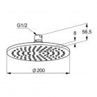 Kludi A-QA głowica natrysku śr. 200 mm 643200500