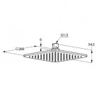 Kludi A-QA deszczownica soft-edge 200x200 mm 645200500