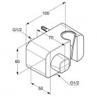 Kludi A-QA przyłącze kątowe z uchwytem 655620500