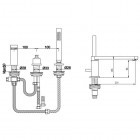 Kohlman Boxine bateria wannowa stojąca 3-otworowa
