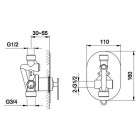 Kohlman Boxine bateria prysznicowa podtynkowa bez przełącznika