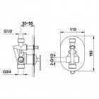 Kohlman Boxine bateria prysznicowa podtynkowa z przełącznikiem