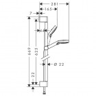 Hansgrohe Crometta Vario Unica zestaw natryskowy 0,65 m Green 6 l/min.