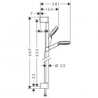 Hansgrohe Crometta 1jet Unica zestaw natryskowy 0,65 m Green 6 l/min.