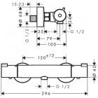 Hansgrohe bateria termostatyczna prysznicowa Ecostat 1001 CL