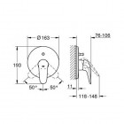 Grohe Eurostyle bateria wannowa podtynkowa 29099003