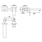 Kohlman Excelent bateria umywalkowa podtynkowa 2-otworowa wylewka 20 cm QW183H