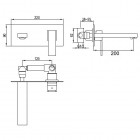 Kohlman Excelent bateria umywalkowa podtynkowa 2-otworowa wylewka 20 cm QW188H