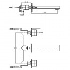Kohlman Excelent bateria umywalkowa podtynkowa 3-otworowa wylewka 20 cm QW193H
