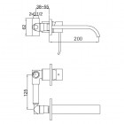 Kohlman Axis bateria umywalkowa podtynkowa 2-otworowa wylewka 20 cm QW183N