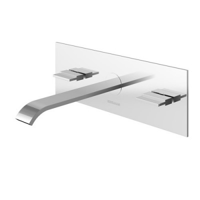 Kohlman Axis bateria umywalkowa podtynkowa 3-otworowa wylewka 20 cm QW198N