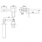 Kohlman Nexen bateria umywalkowa podtynkowa 2-otworowa wylewka 20 cm QW183U