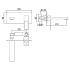 Kohlman Nexen bateria umywalkowa podtynkowa 2-otworowa wylewka 20 cm QW188U