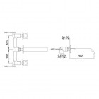 Kohlman Nexen-S bateria umywalkowa podtynkowa 3-otworowa wylewka 20 cm SQW193U