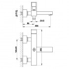 Kohlman Nexen bateria wannowa ścienna