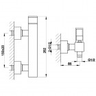 Kohlman Nexen bateria prysznicowa ścienna
