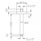 Fromac ramię do deszczownicy L-150 mm 6668