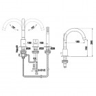 Kohlman Roxin bateria wannowa stojąca 3-otworowa QB241RN