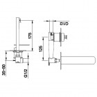 Kohlman Boxine bateria umywalkowa podtynkowa 2-otworowa wylewka 17,5 cm