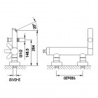Kohlman Boxine bateria wannowa ścienna