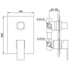 Kohlman Excelent bateria prysznicowa podtynkowa 3 wyjścia