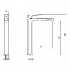 M&Z New Geometry bateria umywalkowa wysoka