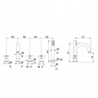 M&Z Edos bateria wannowa 5-otworowa