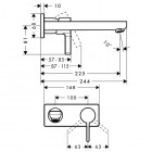 Hansgrohe Metris S bateria umywalkowa podtynkowa wylewka 225 mm