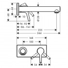 Hansgrohe Talis S bateria umywalkowa podtynkowa wylewka 225 mm