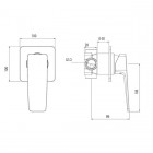 M&Z New Geometry bateria natryskowa podtynkowa