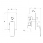 M&Z New Geometry kompletny zestaw prysznicowy deszczownica + słuchawka