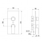 M&Z Cinque kompletny zestaw podtynkowy CNQZES40
