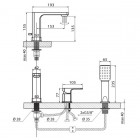 Vedo Mito bateria wannowa 3-otworowa VBM3030