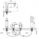 Vedo Mito bateria wannowa 4-otworowa VBM3040