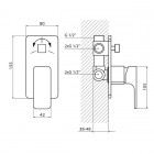 Vedo Mito bateria wannowo-prysznicowa podtynkowa z przełącznikiem trójdrożnym