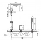 Vedo Sette bateria wannowa 3-otworowa VBS7030