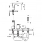 Vedo Sette bateria wannowa 4-otworowa VBS7040