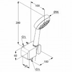 Kludi Logo zestaw wannowo-natryskowy z przyłączem kątowym 1S