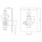 Kohlman Axis kompletny zestaw prysznicowy podtynkowy QW220NSP2