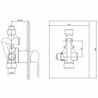 Kohlman Saxo kompletny zestaw prysznicowy podtynkowy QW220SSP3