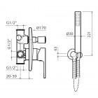 Vedo Lukka kompletny system natryskowy podtynkowy VBL2223