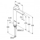 Kludi Ameo bateria umywalkowa wysoka 270 mm