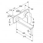 Kludi Ameo bateria umywalkowa ścienna wylewka 185 mm